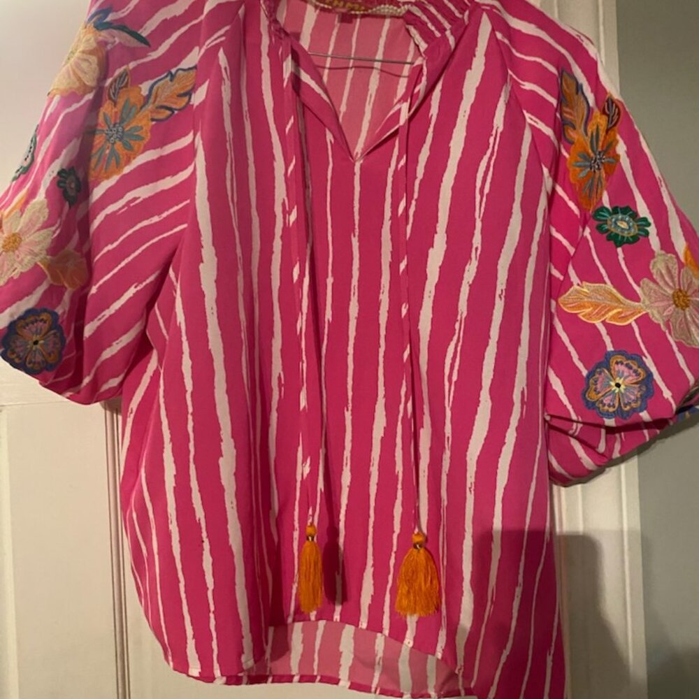 THML pink and white top size xl